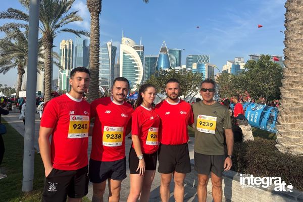 The team at the Ooredoo Marathon 2025 in Doha!