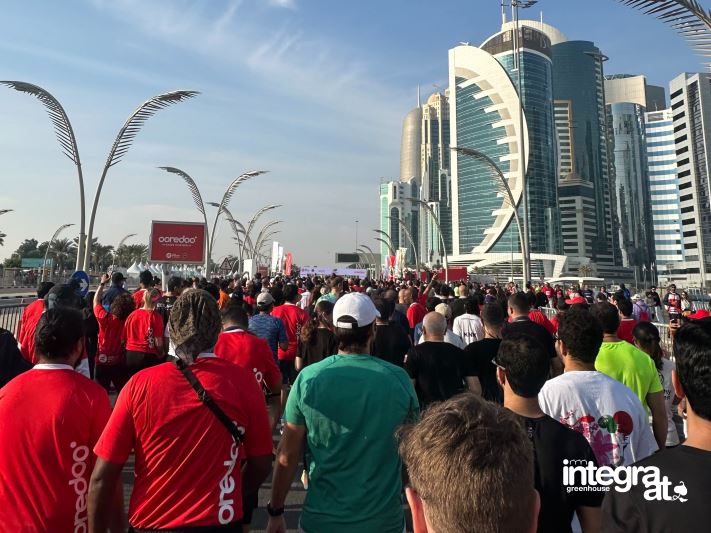 The team at the Ooredoo Marathon 2025 in Doha!