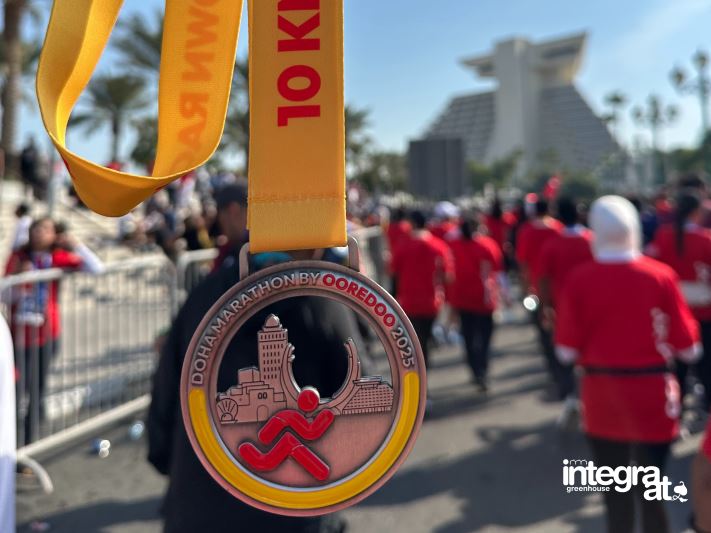 The team at the Ooredoo Marathon 2025 in Doha!