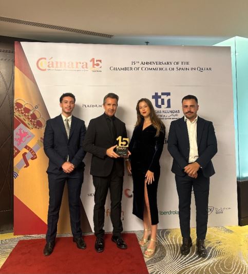 A Special Recognition for our CEO, Esteban Barrachina, at the Spanish Chamber of Commerce 15th Anniversary in Qatar.